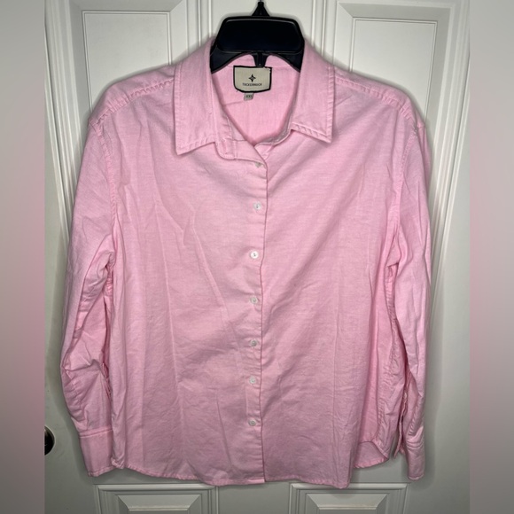 TUCKERNUCK Pink Oxford Nadine Boyfriend Button Down Shirt Womens size XXS - Picture 4 of 9